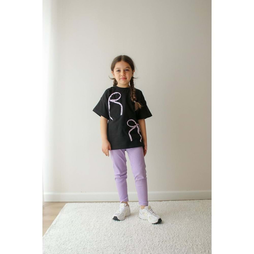 Jeliboom Kurdelalı Taytlı Kız 2 li Takım 3-10 Yaş -6026220 - LİLA