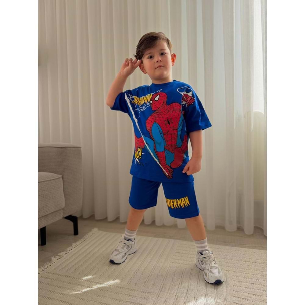 Jeliboom Spıderman Baskılı Penye Şortlu Erkek 2 Li Takım 3-10 Yaş -1047220 - LACİVERT