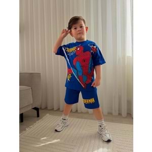 Jeliboom Spıderman Baskılı Penye Şortlu Erkek 2 Li Takım 3-10 Yaş -1047220 - LACİVERT