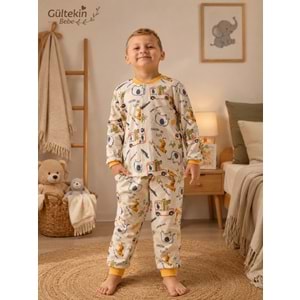 Miniworld Araba Baskılı Çıtçıtlı 6-24 Aylık Pijama Takımı -BAY18722169 - HARDAL