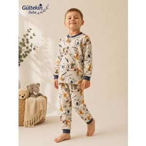 Miniworld Araba Baskılı Çıtçıtlı 6-24 Aylık Pijama Takımı -BAY18722169 - İNDİGO