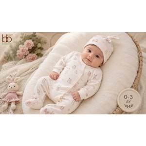 Bubbles My Room Beautiful Bebek Kız Patikli Tulum 1-9 Aylık -BA1046265 - PEMBE