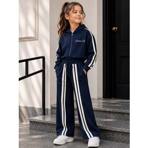 Vız Vız Kids İkili Kız Fermuarlı Eşofman Takımı 4-8 Yaş -VI1367680 - LACİVERT