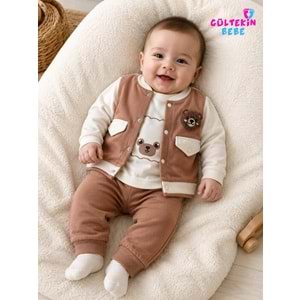 Agucuk Baby Ayılı Kolej Model 3-9 Aylık -BA450310281 - KAHVERENGİ