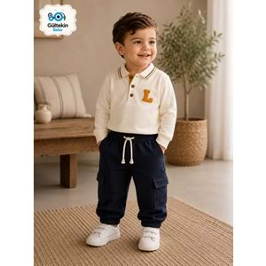 Lucy Baby Polo Yaka Sweatli Erkek İkili Takım 2-5 Yaş -AY2888528 - LACİVERT
