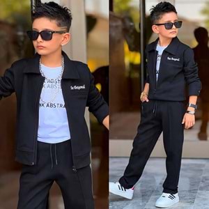 Bam Bam Kids See Beyond Yazılı Erkek Üçlü Takım 5-14 Yaş -JE60328925 - SİYAH
